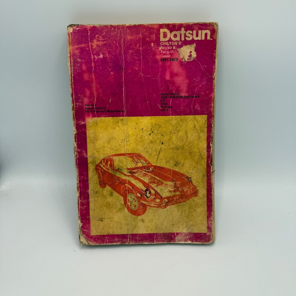 Vintage Chilton Datsun Repair Tune-Up Guide 1961-1972 510 1200 Nissan Patrol